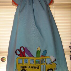 Back to School Bus Kids Girl Dress NEW